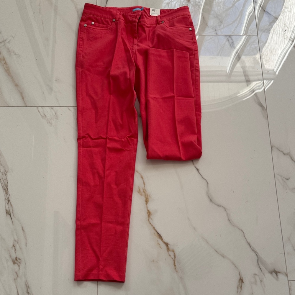 J. McLaughlin Bold Coral Pants 8